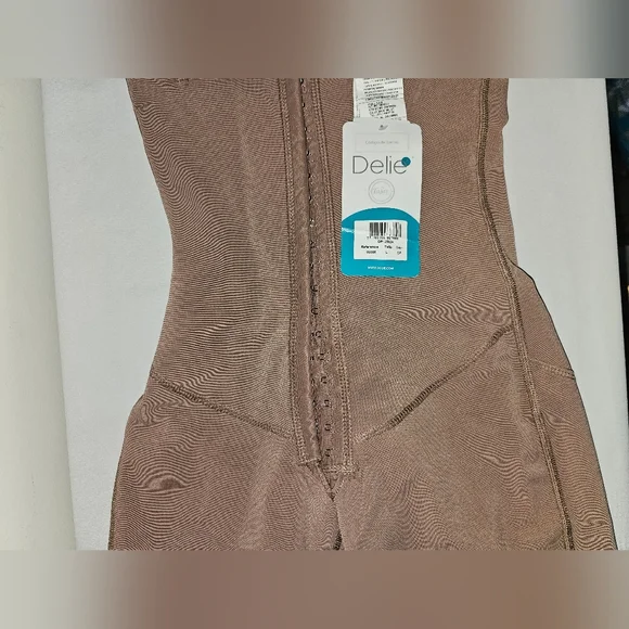 Brown Shapewear Bodysuit Size L Brand DELIE
